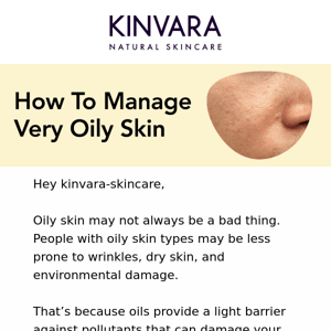 📣For those with oily skin…