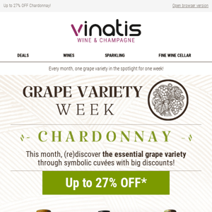 Grape Variety Week is Early! Don't Miss it!
