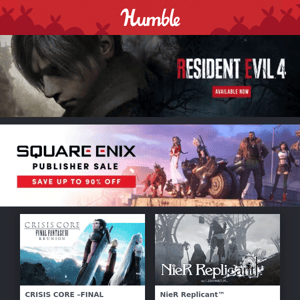 Resident Evil 4 Out Now! Save big in our Square Enix Sale, Multiplayer Madness Sale, Bandai Sale, 2K Sale & more!