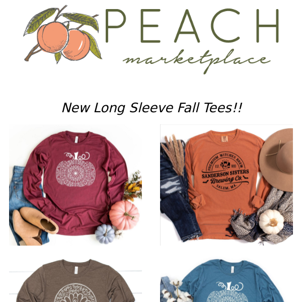 New Long Sleeve Fall Tees!!