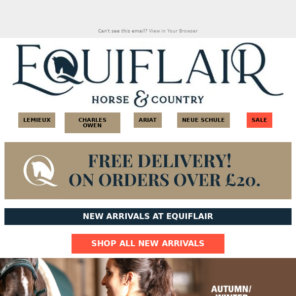 Hi Equiflair Saddlery, New Arrivals at Equiflair