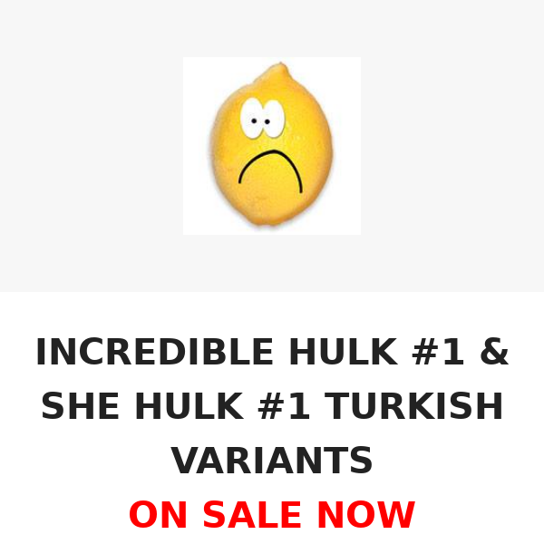 INCREDIBLE HULK #1 & SHE HULK #1 TURKISH VARIANTS