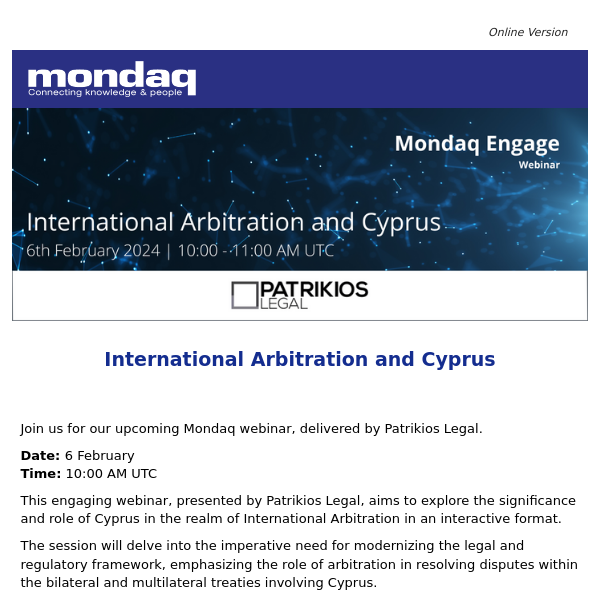International Arbitration and Cyprus