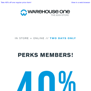 open for a Perks Member exclusive offer 📩