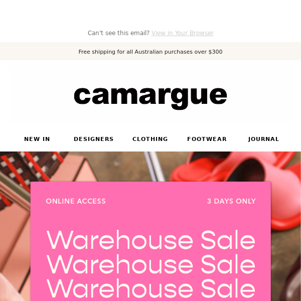 Warehouse Sale 〰 Online Access