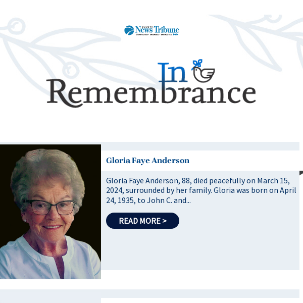 Recent Obituaries for Monday, March 18, 2024
