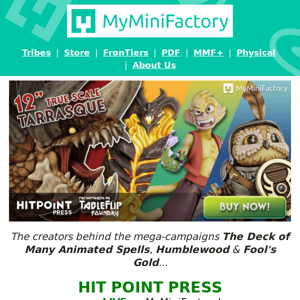 Hit Point Press joins MyMiniFactory! ✨