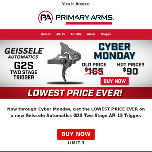 48HRs ONLY! Geissele G2S Trigger on SALE!
