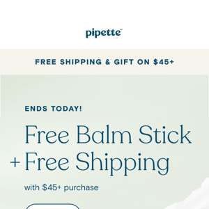 Ends today! Free gift & free shipping