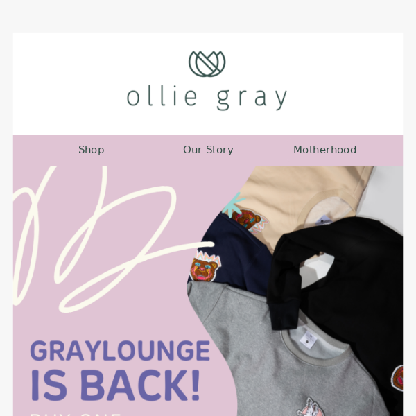 👀 Ollie Gray Maternity, Buy One Get One 50% OFF GRAYLOUNGE!