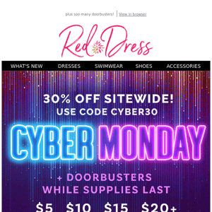 Celebrate Cyber Monday with 30% off! 🤩