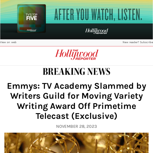 Emmys: TV Academy Slammed by Writers Guild for Moving Variety Writing Award Off Primetime Telecast (Exclusive)