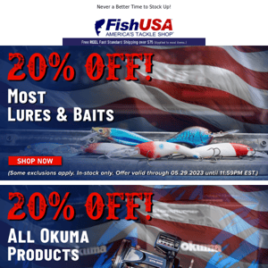 Happy Memorial Day! Enjoy the Final Day of the Super Sales Event!
