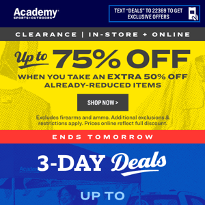 Online 50% Off Deals End TOMORROW