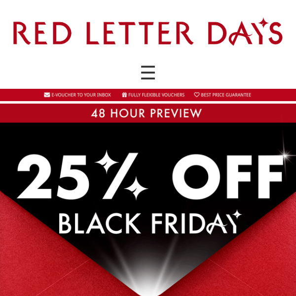 25% off | Your Black Friday preview!