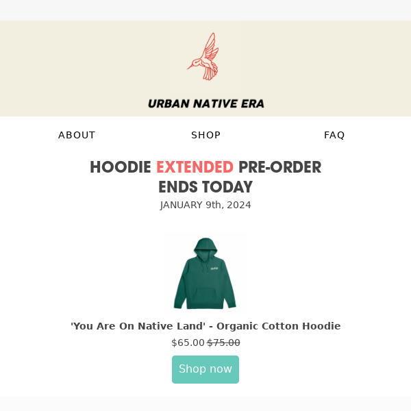 Last Chance to get a hoodie!