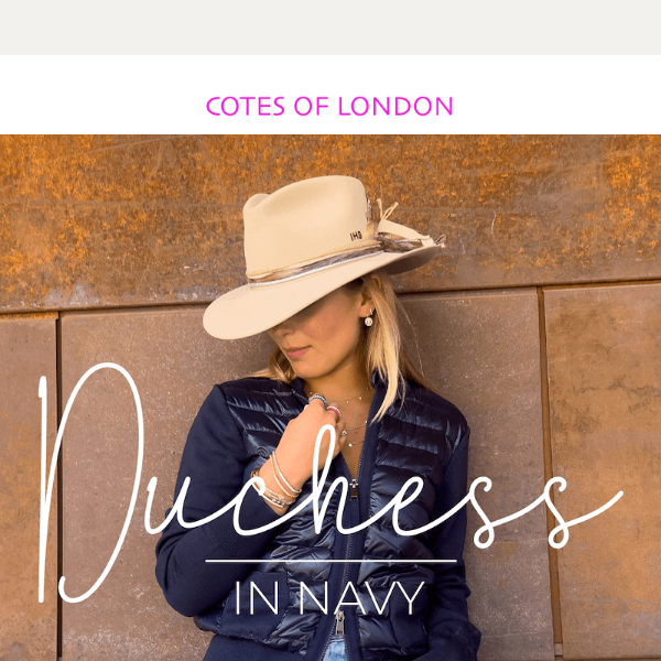 The Navy Duchess Completes Your Fall Look.