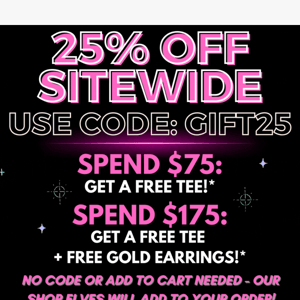🚨 BLACK FRIDAY 🚨 25% OFF SITEWIDE + FREE GIFTS