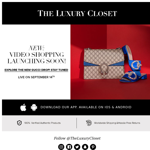 NEW: Video Shopping launching soon! - The Luxury Closet