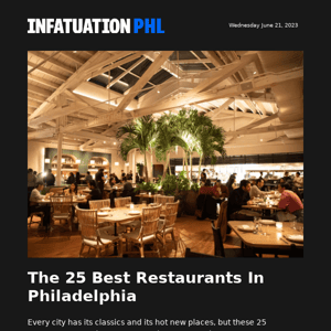 The 25 Best Restaurants In Philadelphia