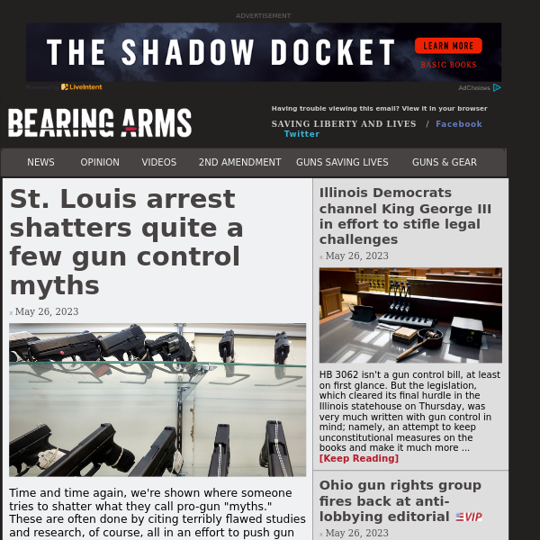 Bearing Arms - May 26 - St. Louis arrest shatters quite a few gun control myths