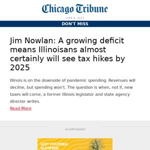 A growing deficit means Illinoisans almost certainly will see tax hikes by 2025