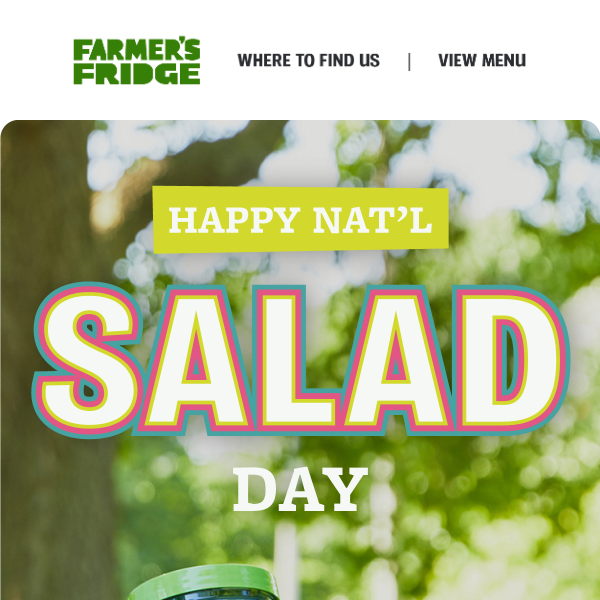 Celebrate Nat'l Salad Day with us🥳🥗🍽️
