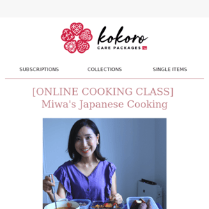 🧑‍🍳 [ONLINE COOKING] MIWA's IKIGAI Cooking Class