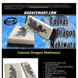 Get Fists of Fury with These Canvas Dragon Makiwaras!