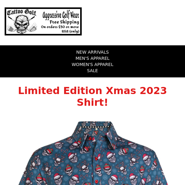 ☠️ Limited Edition Xmas 2023 Golf Shirt ☠️