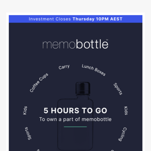 ⏰ 5 hours left to become a memobottle shareholder