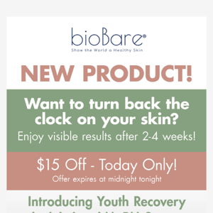 NEW PRODUCT! Want to turn back the clock on your skin? ($15 off today only)