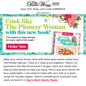 Ree's Best Family Meals Cookbook Is Here!