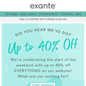 Get the Friday Feeling with 40% off