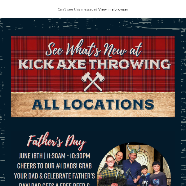 🍻Gift Dad a Kick Axe Time This Father’s Day!🪓