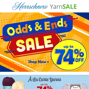 ⏰ Time is ticking...Yarns are up to 74% off!