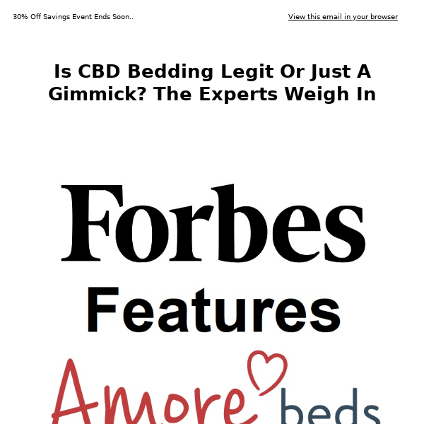 Forbes Asks If AmoreBeds CBD Fabric Is Really Legit