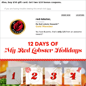 Day 2 of My Red Lobster Holidays is here...