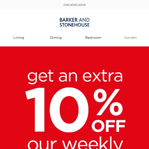 FURTHER REDUCTIONS! Extra 10% off selected lines
