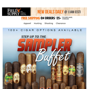 Cigar sampler buffet: combos up to 80% off