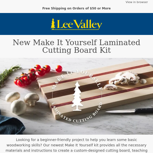 New Make It Yourself Laminated Cutting Board Kit