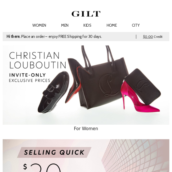 Shh… Christian Louboutin Private Sale | 2-Day $30 Picks Selling Quick