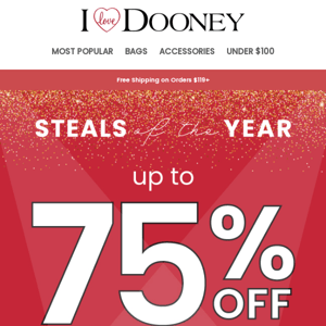 Enjoy Sitewide Savings of up to 75% Off For The New Year!