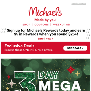 LAST DAY! Save across the store before 3-Day Mega Deals end.