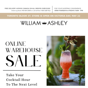 Elevate Your Cocktail Hour at Warehouse Sale Prices!