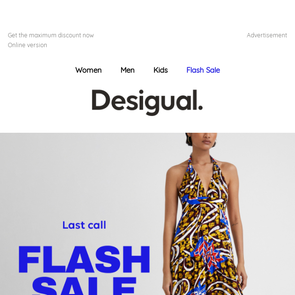 Flash Sale 60% off Last Call! - Desigual