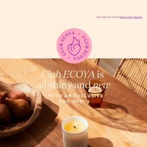 Get 20% Off Site-Wide with Club ECOYA Membership! 🎉