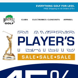 PLAYER'S SALE 🏌️ 15% OFF Your Order*