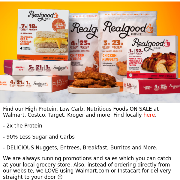 Real Good Foods - 🛒Walmart Reminder!🛒⠀ ⠀ Visit your local