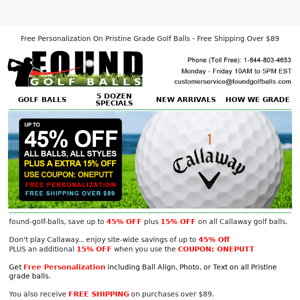 Get Ready For The Green w/ 15% Callaway Discount